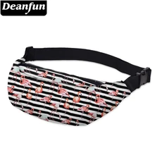 Deanfun 3D печать поясные сумки Полосатый фламинго для женщин поясная сумка для тавеллинга YB29
