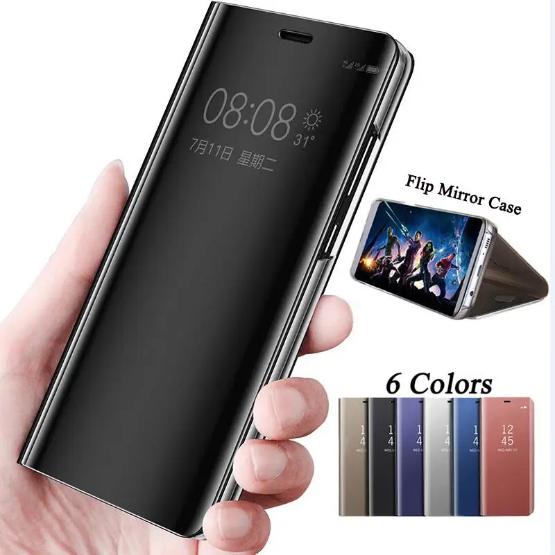 

Smart View Case Flip Stand Mirror Cover For Huawei P8 P9 P10 P20 Plus Pro Lite Honor 8 9 10 V10 Lite Nova 2i 3E 2 Lite P Smart