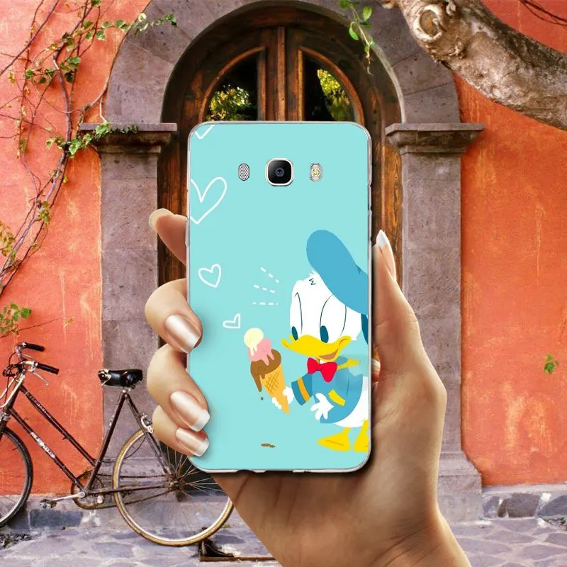 

For Samsung Galaxy J1 J2 J3 J4 J6 J5 J7 J8 A3 A5 A7 2016 2017 2018 Shell Soft TPU Silicone Cases Cute Cartoon Donald Duck Daisy