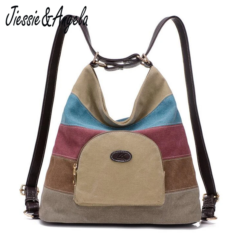 Jiessie y Angela nueva de lona de las mujeres mochilas al hombro bolsa de señora bolsos de escuela mochila de marca de diseñador bolso de mujer Jiessie y Angela nueva de lona de las mujeres mochilas al hombro bolsa de señora bolsos de escuela mochila de marca de diseñador bolso de mujer