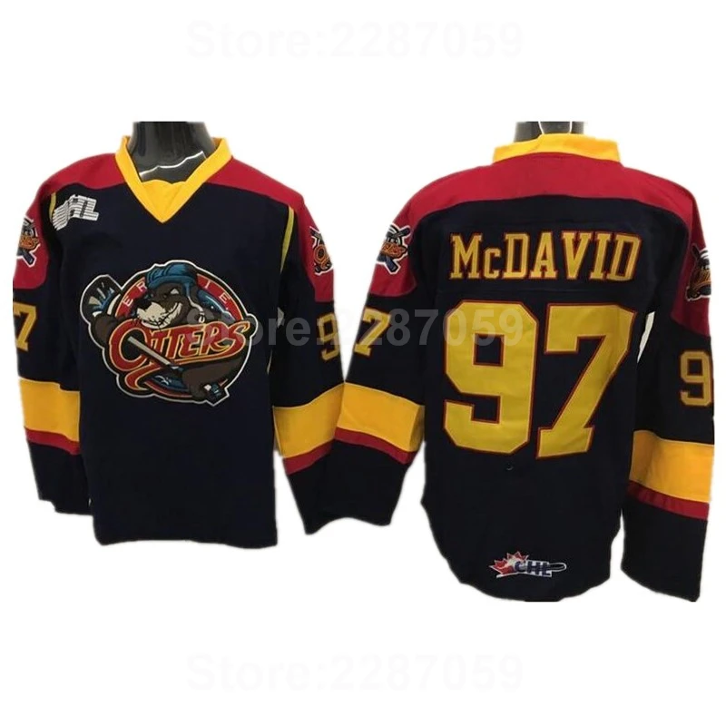 Ediwallen Эри выдры майки для хоккея дешевые Эдмонтон 97 Коннор McDavid футболка колледжа