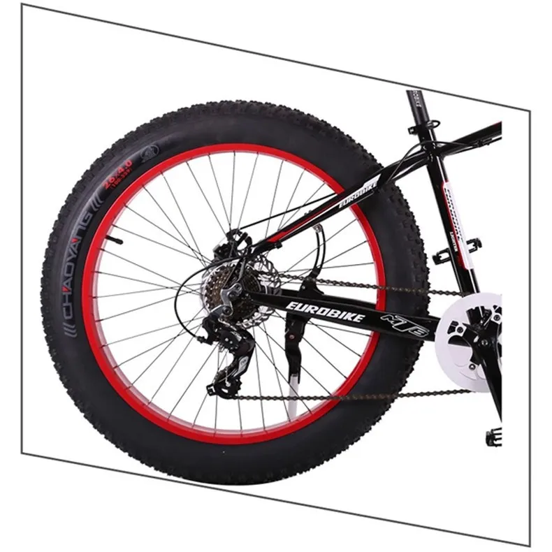 b17- 7 Speed Bicicleta Montanha 26 4 Inch Widen Tire Mountain Bicicletas Terrain Bicicleta Snow Bicycle Fat Bike
