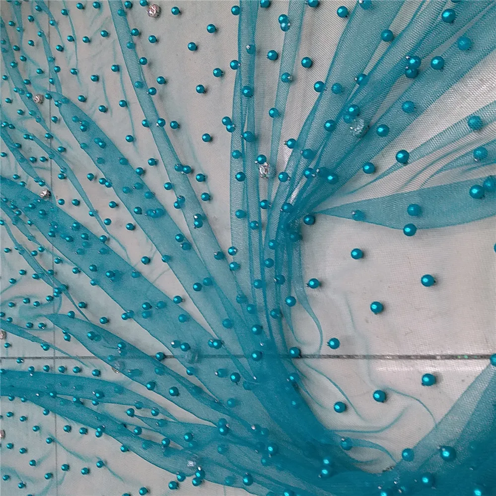 Us 5696 36 Di Scontoplain Colore Verde Color Pesca Tull Maglia Tessuto Di Pizzo Con Pietre E Perline Netto Francese Per Il Vestito Da Festa