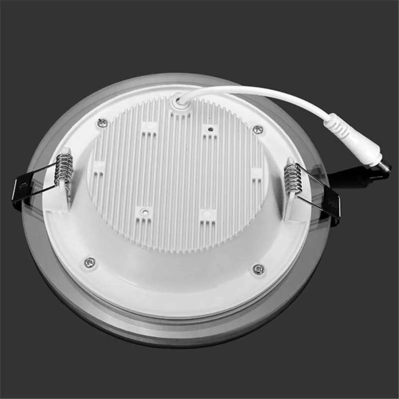 smart led downlights Free Shipping 18W Round/Square Glass LED Downlight Recessed LED Panel Light Spot Ceiling Down Light AC110V 220V Warm/Cold White down lights led