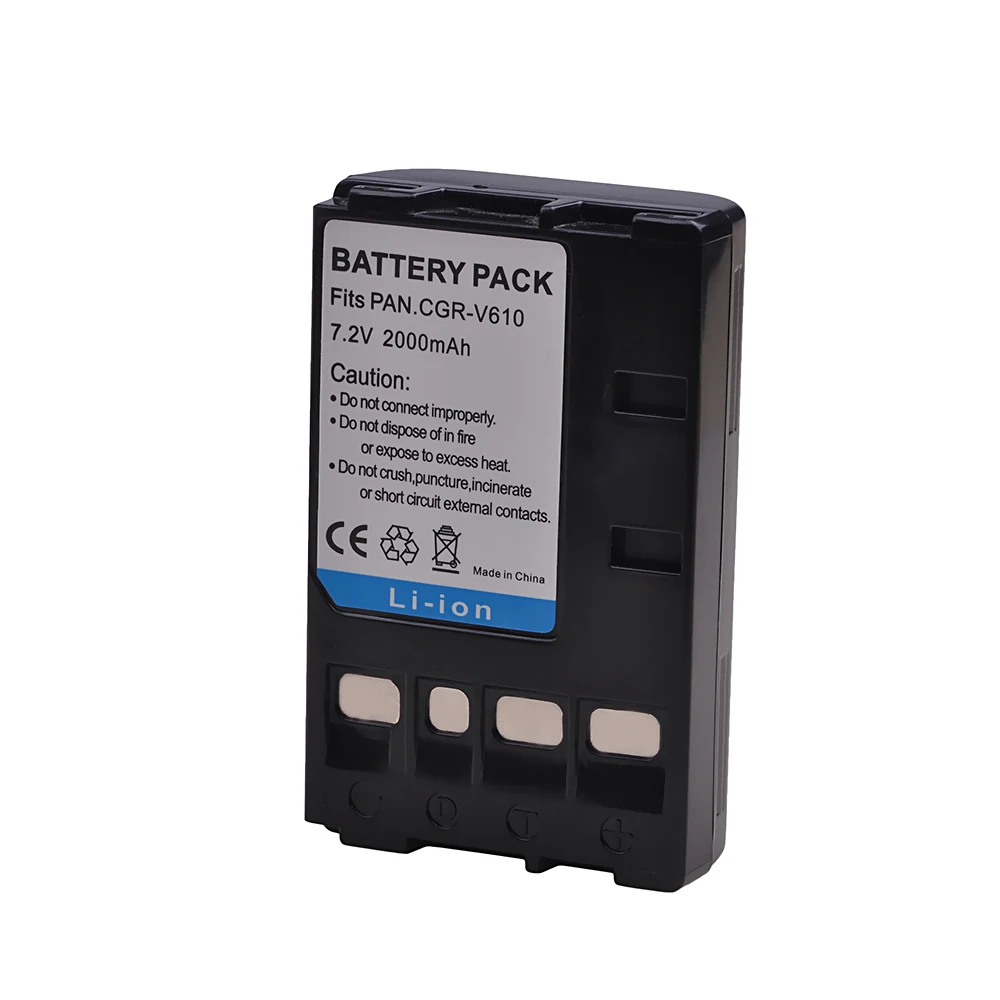 Tectra 2000 мАч 2 шт. CGR V610 CGRV610 батарея для Panasonic NV RX14 RX18 RX24 RX37 RX18B RZ10 батарея|Цифровые