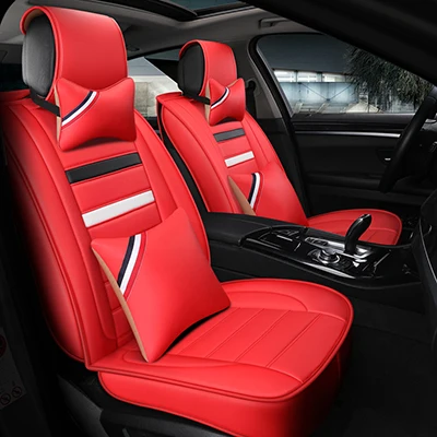 Универсальный чехол для автомобильного сиденья honda accord 8 civic подходит для CRV XRV Odyssey Jazz City crosstour всех моделей автомобильных аксессуаров - Название цвета: red have pillow