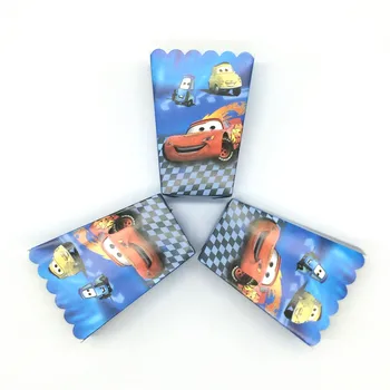 

Kids Favor 6pcs/lot Disney Cars Theme Boy Girl Birthday Party Paper Popcorn Box Candy Gift Box Event Party Snack Box Supply