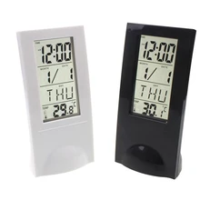 Белый/черный электронный термометр с календарем светодиодный цифровой будильник despertador подарок настольные ЖК-часы украшение дома wekker