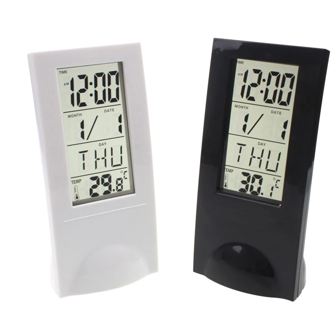 

White/black Electronic Calendar Thermometer LED Digital Alarm Clock despertador Gift Desk LCD Clock Home Decoration wekker