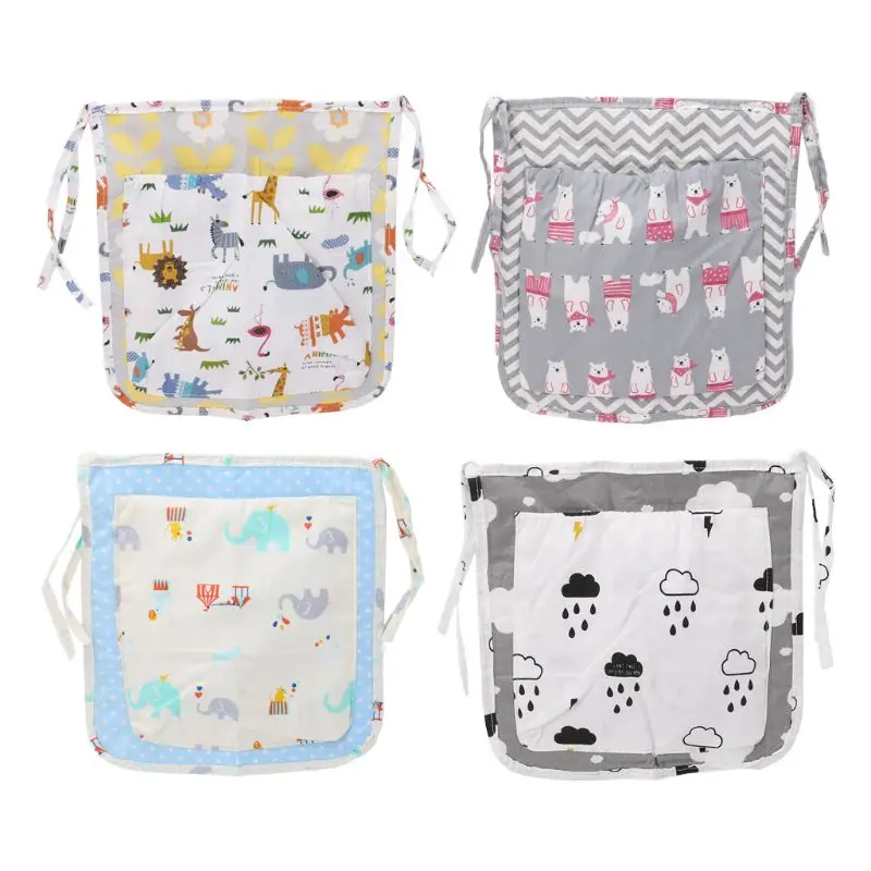 

Baby Stroller Organizer Bag Portable Multi Functional Bottle Nipple Pacifier Storage Bed Bags Nursing Floral Pocket Carrier
