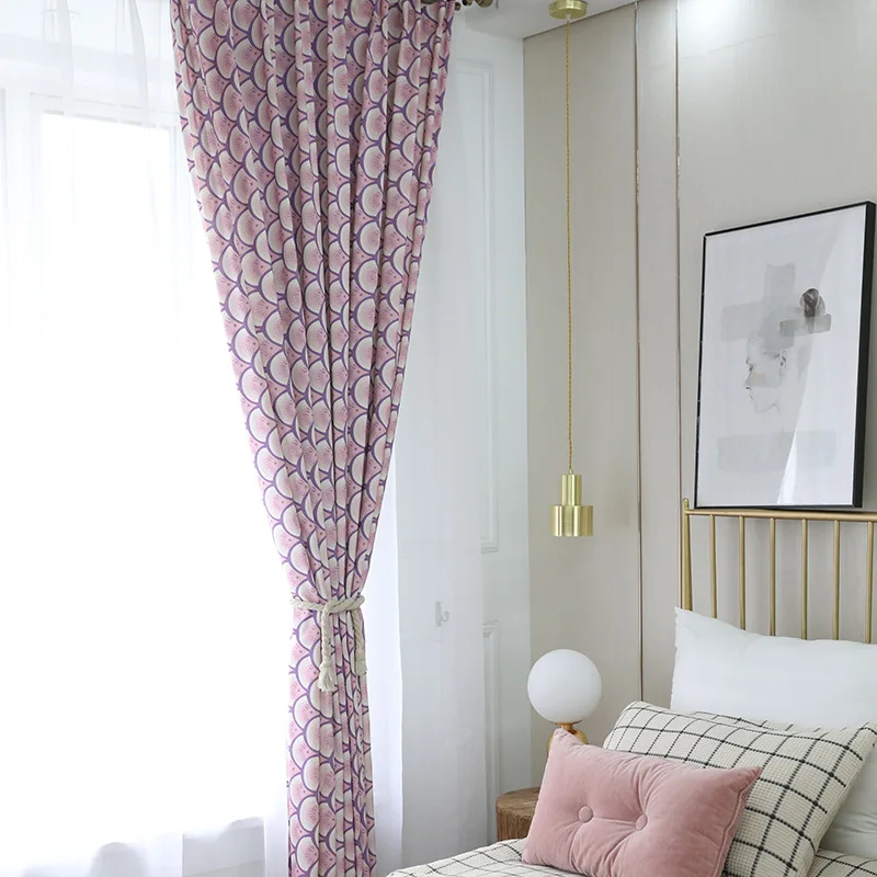 Modern Simple European Polyester Cotton Printing Curtains for Living Dining Room Bedroom. | Дом и сад