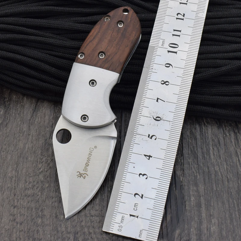 Mini Survival Knife D2 Steel Blade 59 60HRC Browning Pocket Folding