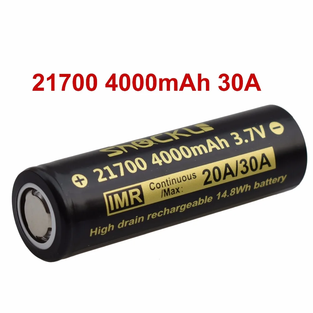 21700 аккумулятор Shockli 21700 4000mAh 3,7 V 14,8 W литий-ионная аккумуляторная батарея 40A подходит для Capo Squonk RX2, электронная сигарета