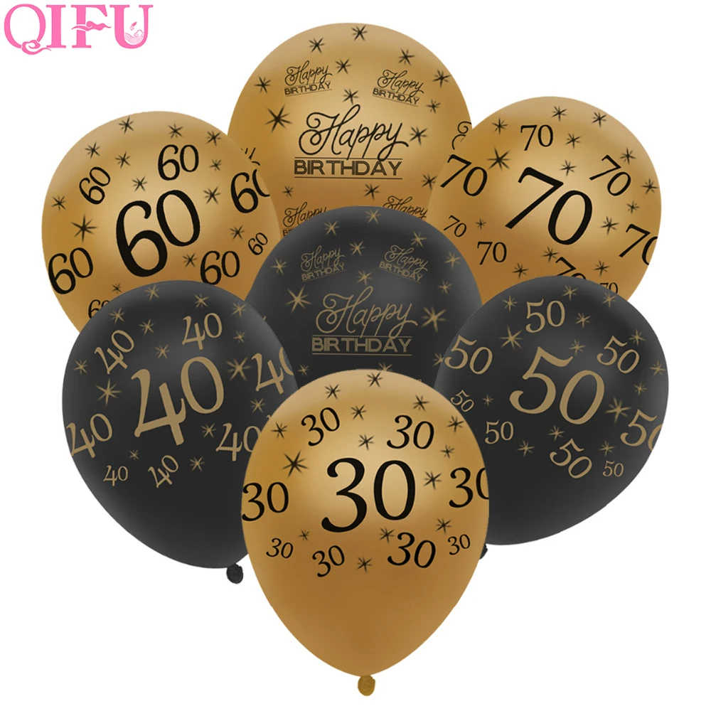 

QIFU 30th Balloons 40th Ballons 50th Birthday Ballons Number 60th Ballons 70th Ballons Decorations Birthday Party Supplies GIfts