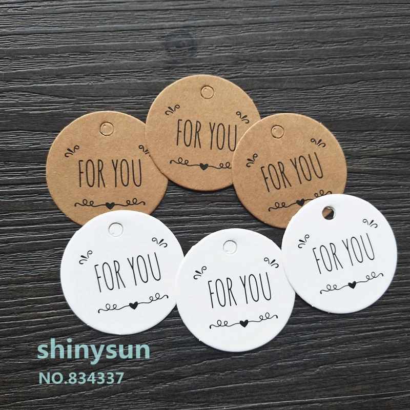 100pcs Lot 2 Colors White Circular Tag For You Hang Tag Retro Gift Hang Tag 4 3 4 3cm Garment Tags Aliexpress<script async src=
