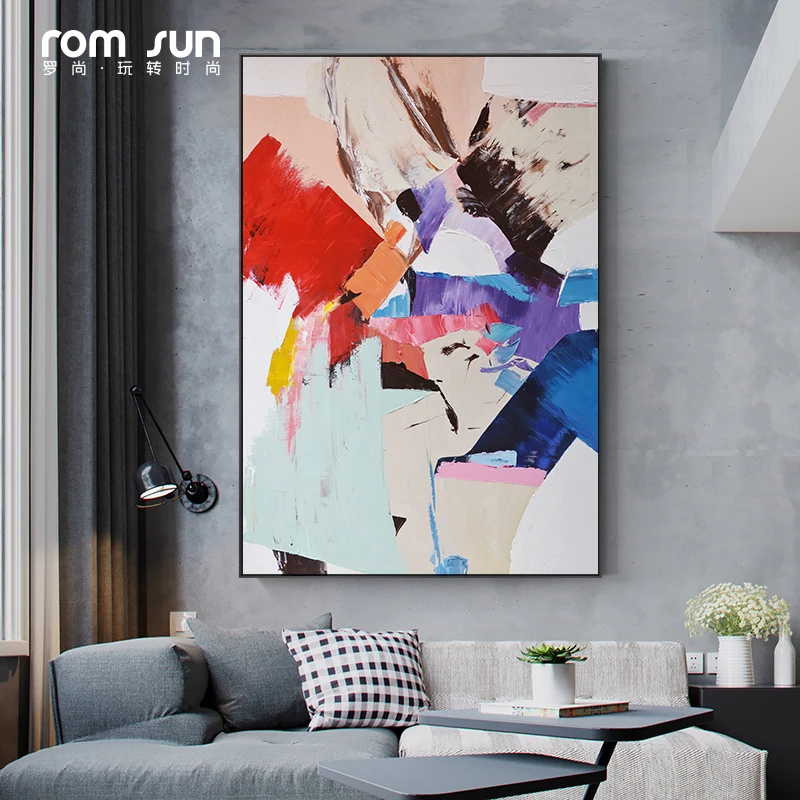 

Abstract Color Splash Canvas Painting Poster Print Unique Decor Wall Art Picture For Living Room Bedroom DinningRoom Aisle Lobby