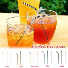 Металлическая соломинка красочные пипетки для век на день рождения 3 шт./компл. нержавеющая сталь Кухня Фрукты для питья сока соломы красивые