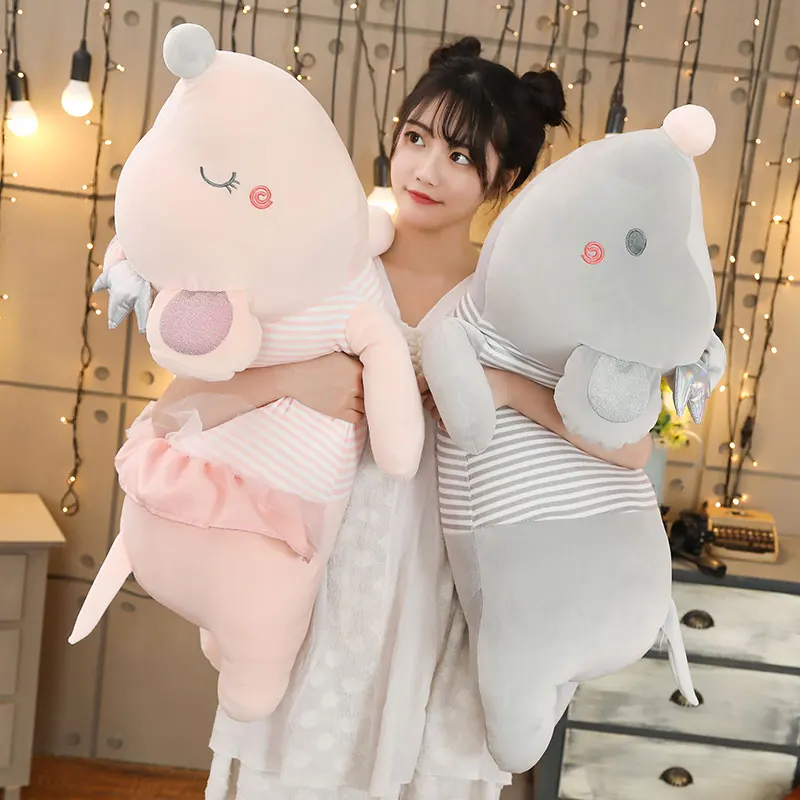 candice guo! cute plush toy lovely cartoon crown stripe mouse dress rat soft doll papa cushion sleeping pillow birthday gift 1pc