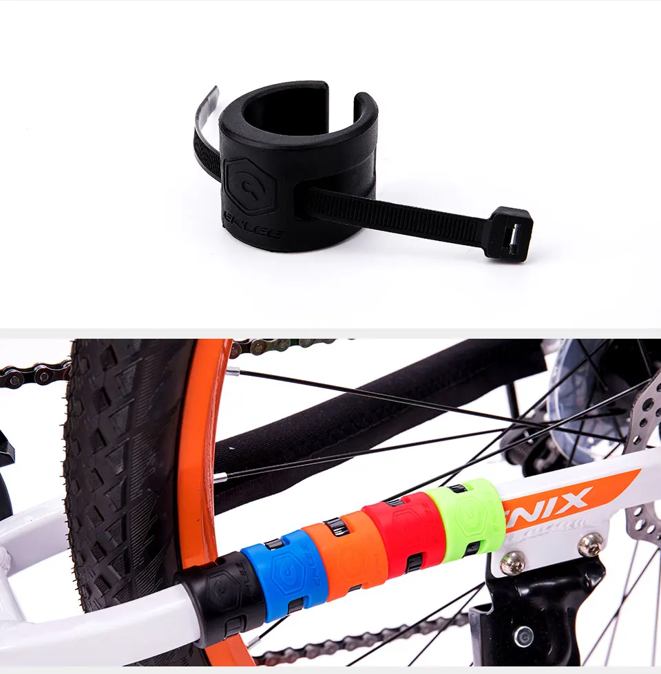 Discount Bicycle Chain Protection Sticker road Bike Rear Fork Anti-Collision Rubber Protective Ring Chain Protector Kit 7