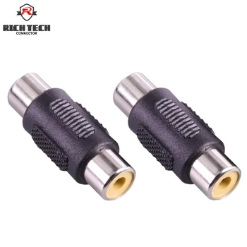 

50pcs RCA Female Jack Straight Shape Wire Connector Nickel Plated