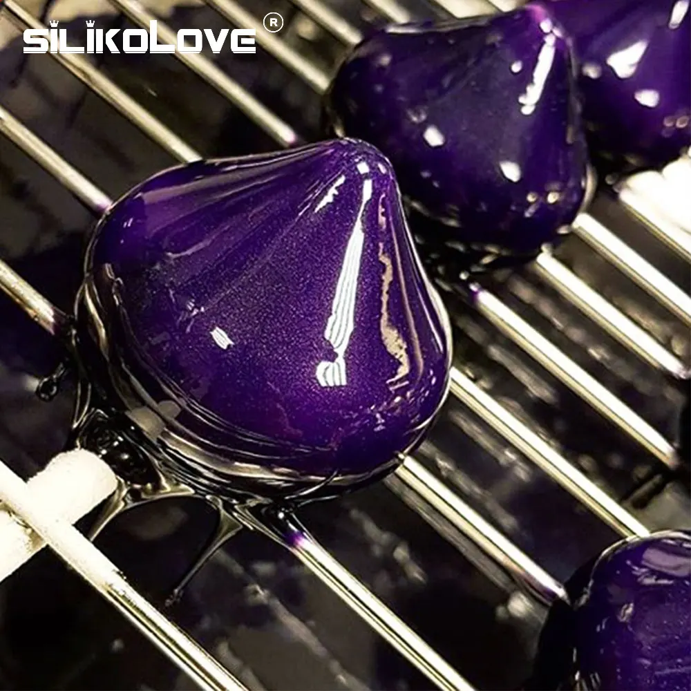 

SILIKOLOVE 8 Cavity Bun Shape Mousse Cake Mold Silicone Bakeware Mould Decorating Tools For Baking