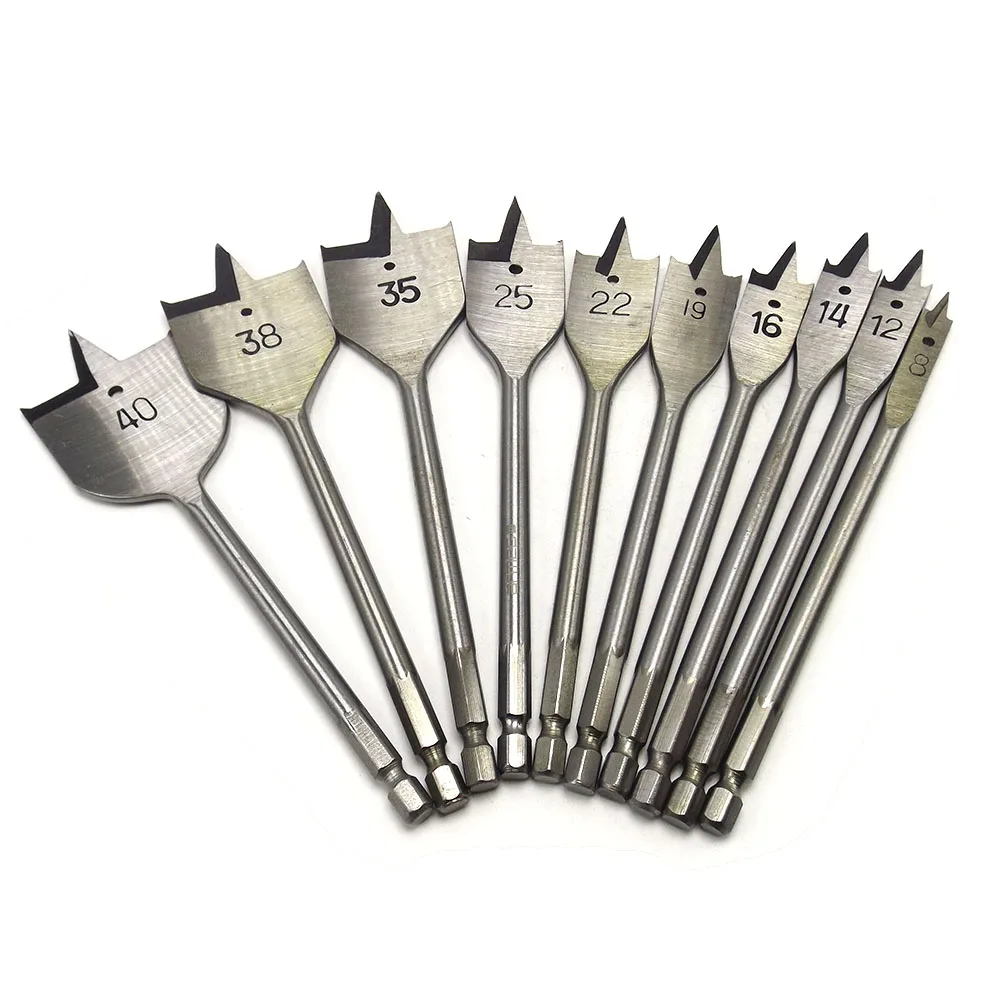 HOEN 1PC 18mm Drill Set Steel Carpentry Tool Titanium Coating Hex Shank Spade Bits Mini Hss Cobalt Wood Step Drill Bit Set