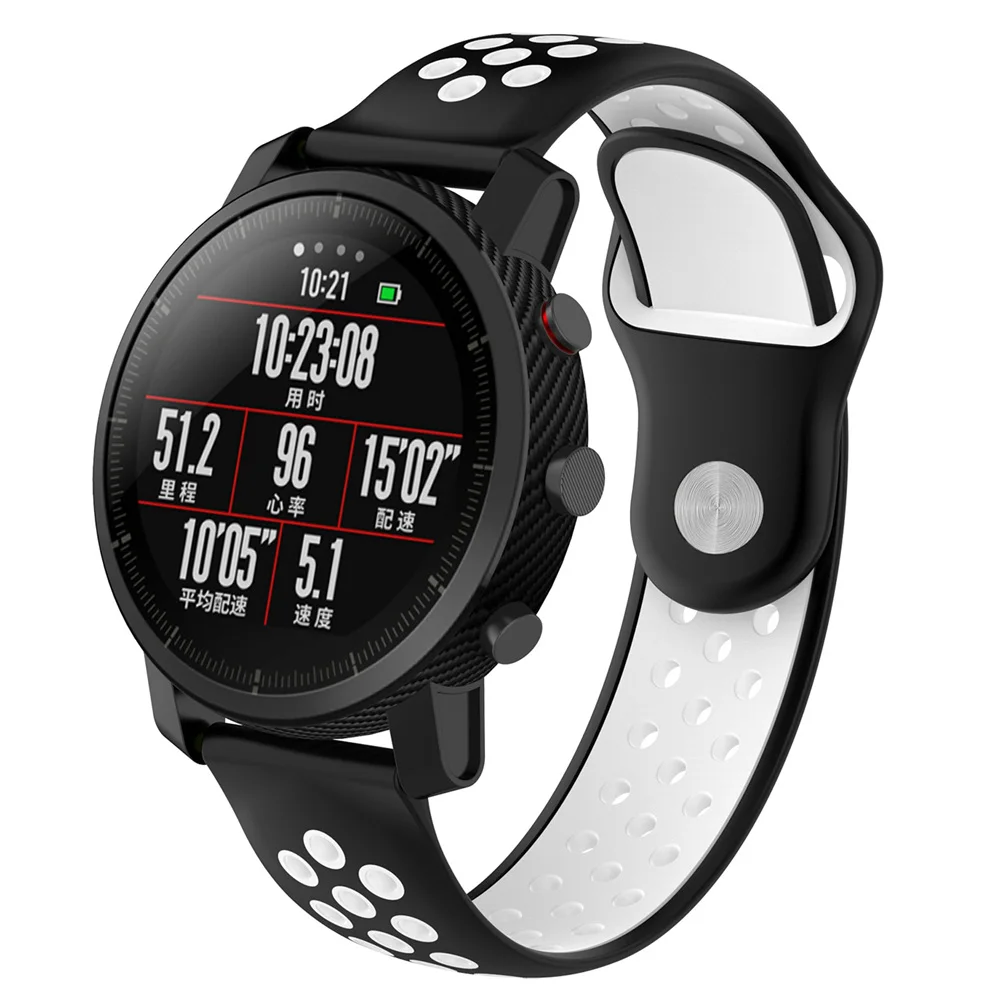 2 шт./упак. силиконовый ремешок для часов для Huami Amazfit Stratos 2 Pace браслет для Amazfit GTR 42 мм 47 мм ремешок Gts ремешок для часов