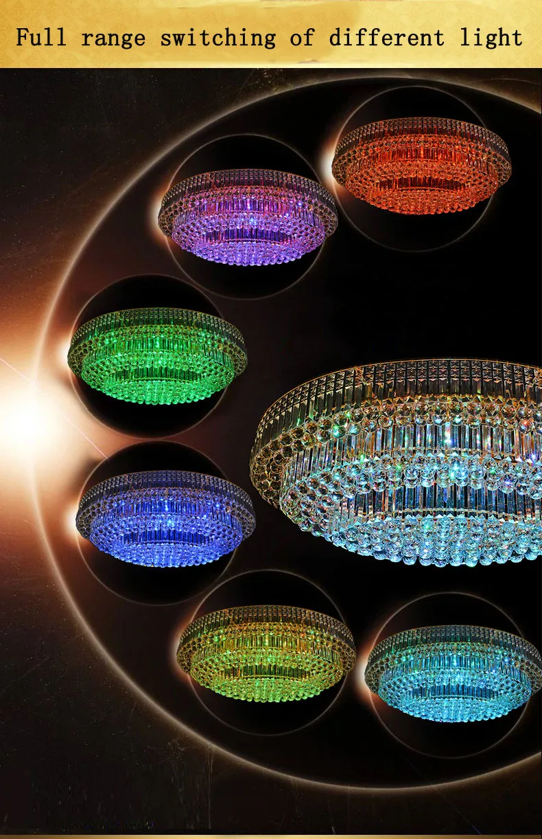 Современный Хрустальные цепи LED Книги по искусству деко потолочный светильник эллипса яйцо Форма Золотая роскошь 7 цветов E14 свет зал Sittingroom