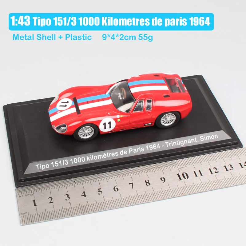 1/43 масштаб люкс Tipo 151 1000 км Парижа 1964 тринтинант Симон модель спортивный гоночный автомобиль Diecasts& игрушечный транспорт для детей