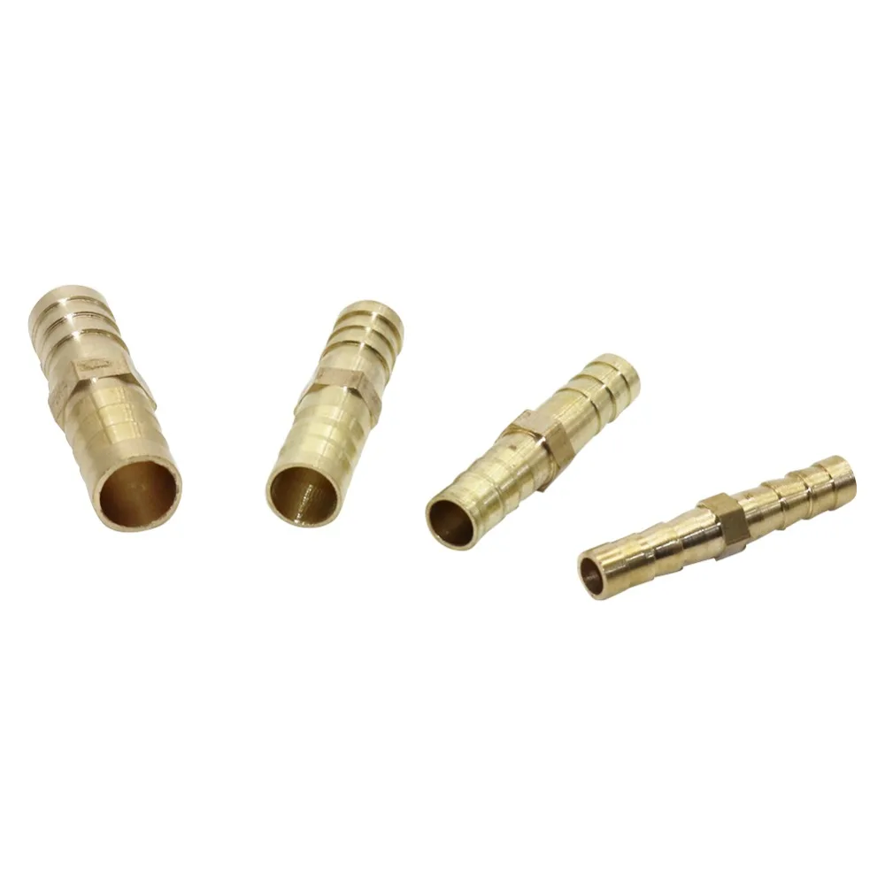 6mm-12mm Metal Brass Straight Hose Joiner Barbed Connector Fuel Water Gas Pipe 