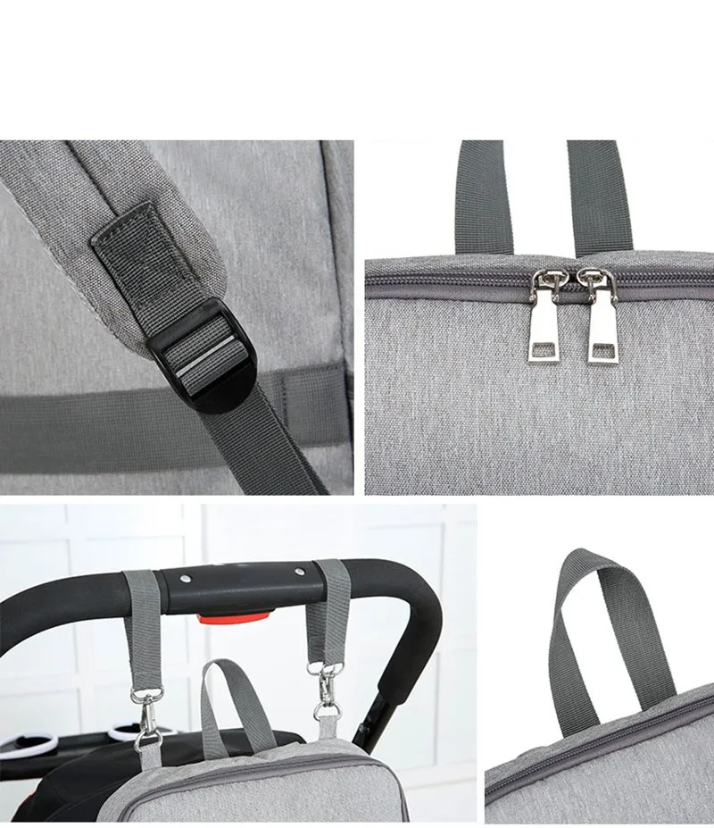 MOTOHOOD Portable Baby Seat Baby Diaper Bags Backpack Waterproof USB Stroller Baby Bag For Mom Organizer Maternity Bag  (11)