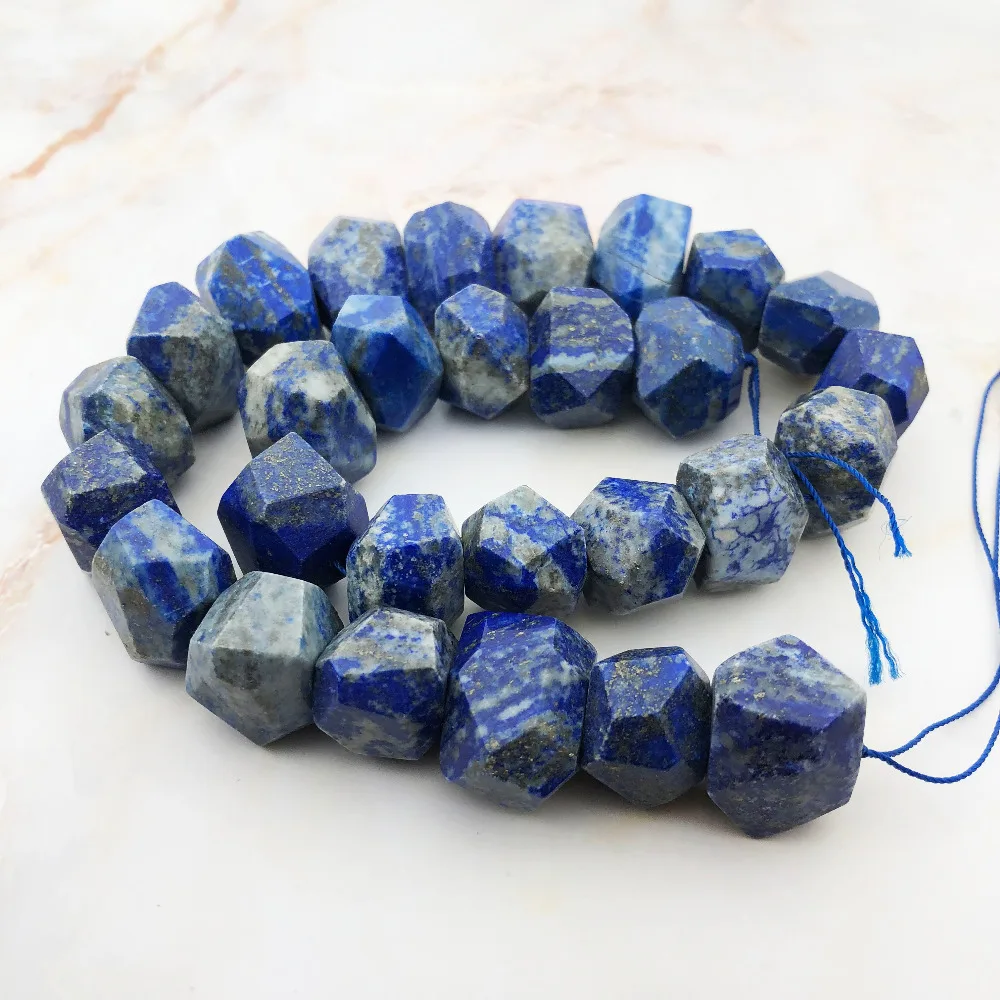 Модные граненые бусины Lazurite из лазурита драгоценного камня для ювелирных