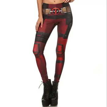 

2017 New Fashion Sexy Slim Women leggings Super HERO Deadpool Leggins Printed legging Work Out Trousers Ropa Mujer S-XL