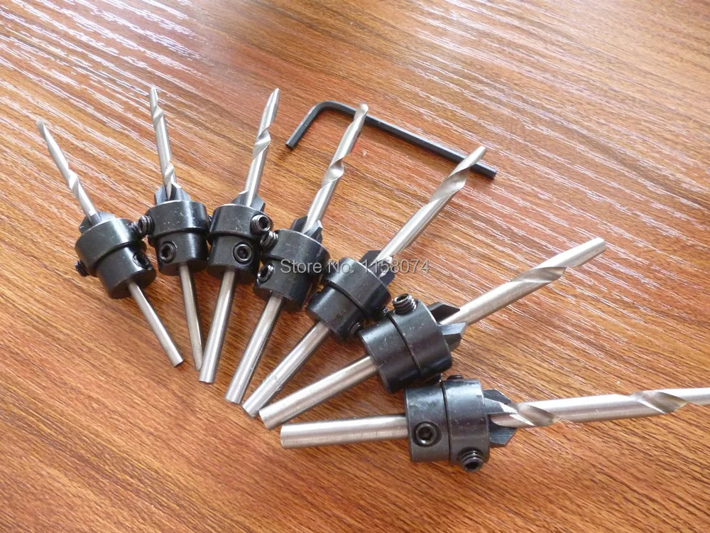7 PC Tampered and Hardened Countersink Drill Bit Set Woodworking Tools.jpg