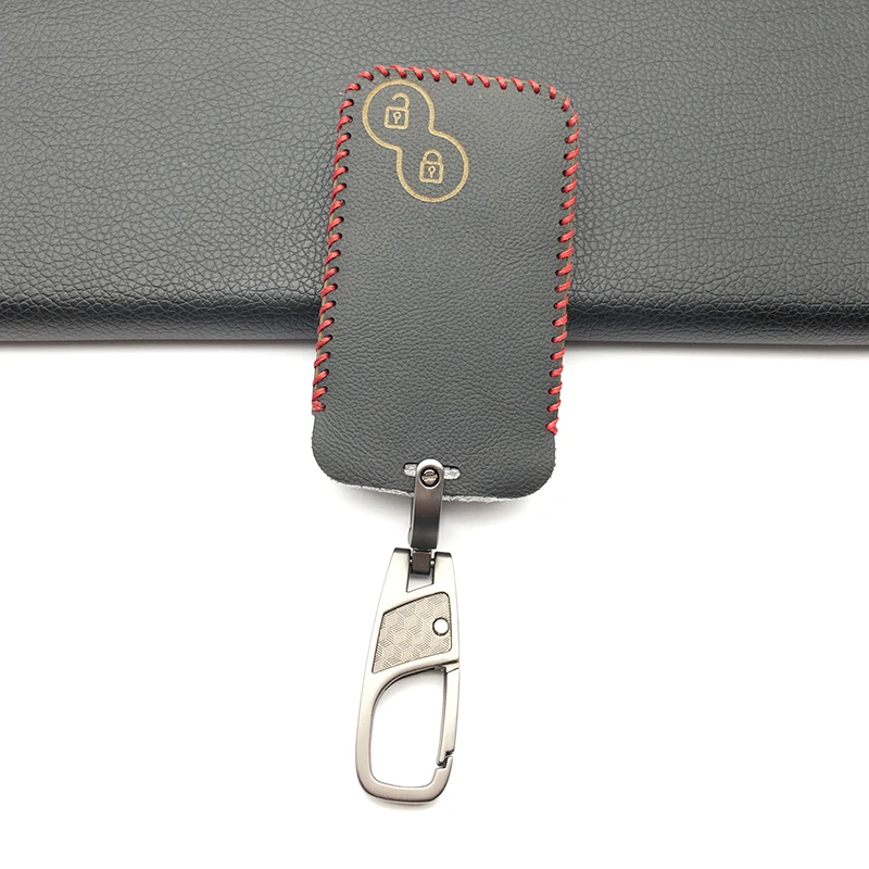 99% хвалебный чехол из натуральной кожи для автомобильных ключей, чехол-бумажник, набор для Renault Laguna, 2 кнопки, дистанционная защита