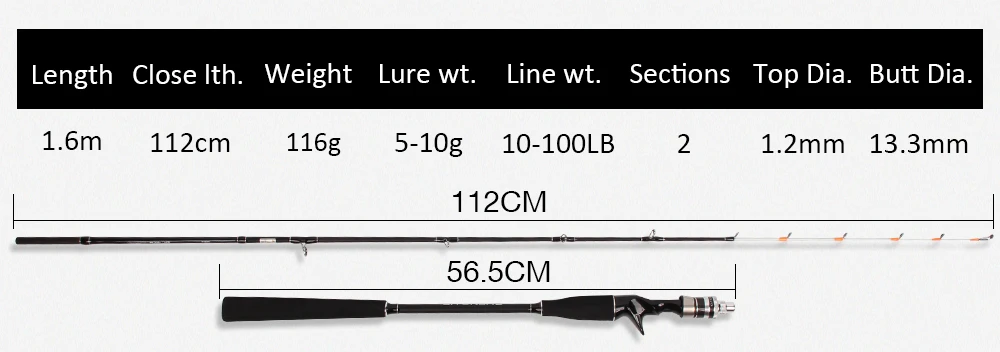 Ультра светильник удочка для морской рыбалки 1,6 м для морской рыбалки супер вес лески 10-100 фунтов ультра светильник удочка