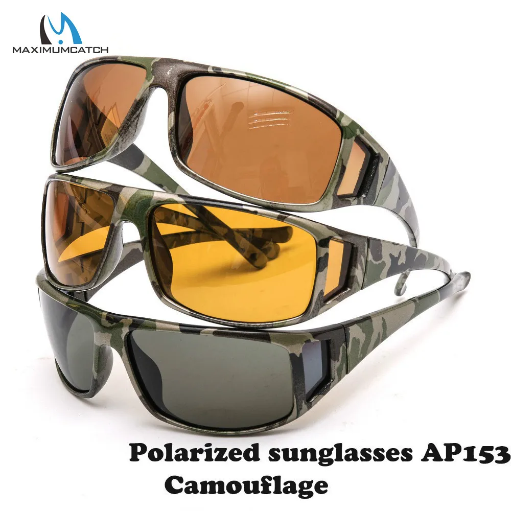 

Maximumcatch Camouflage Frame Fly Fishing Polarized Sunglasses Gray/Yellow/Brown Color Fishing Sunglasses