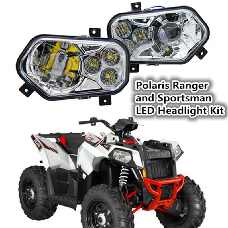 

Pair ATV UTV Light Accessories Projector Headlight Polaris Ranger / Sportsman LED Headlight Kit for Polaris Ranger Side X Sides