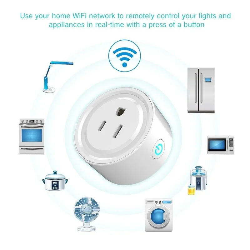 

US Smart Plug,WiFi Remote Control with Alexa,Timing on/off The Power,Smart Google Home prise wifi connect