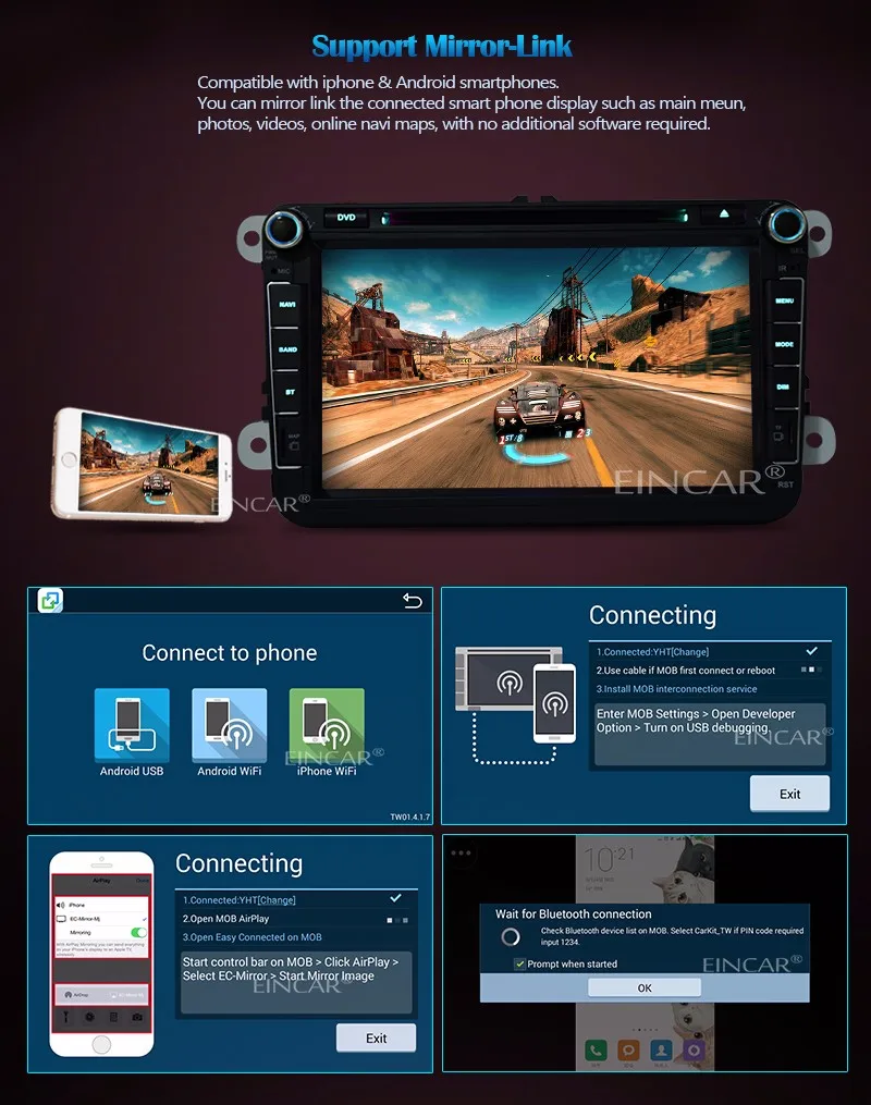 Cheap Android 5.1 Car DVD GPS navigation player For Volkswagen GOLF POLO JETTA TOURAN EOS PASSAT Caddy Car autoradio GPS navigation 7