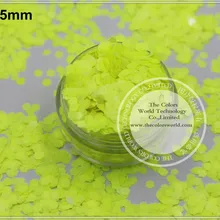 TCF500 неоновые желтые цвета 2,5 мм Размер устойчив к растворителям блеск для пилка для ногтей или другие DIY украшения