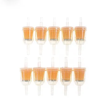 

10Pcs plastic and metal Hose Motorcycle Scooter Gasoline Filter Clear Inline Gas Fuel 1/4" 6mm/8mm