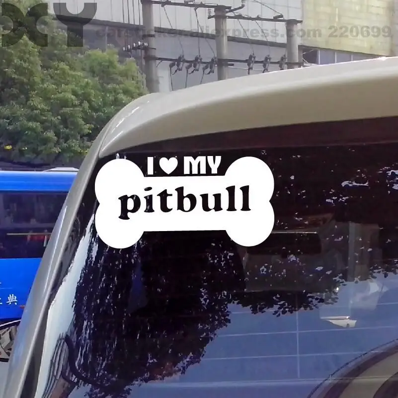 I Love My Pitbull Dog Cut Виниловая наклейка автомобильная грузовик на автомобиль
