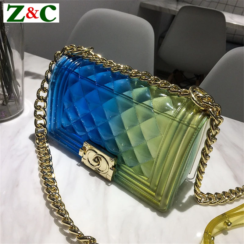 New Fashion Girl Messenger Bag PVC Chic Colorful Matte Jelly Chain Bags Luxury Handbags Diamond Lattice Women Bags Channels Bags New Fashion Girl Messenger Bag PVC Chic Colorful Matte Jelly Chain Bags Luxury Handbags Diamond Lattice Women Bags Channels Bags