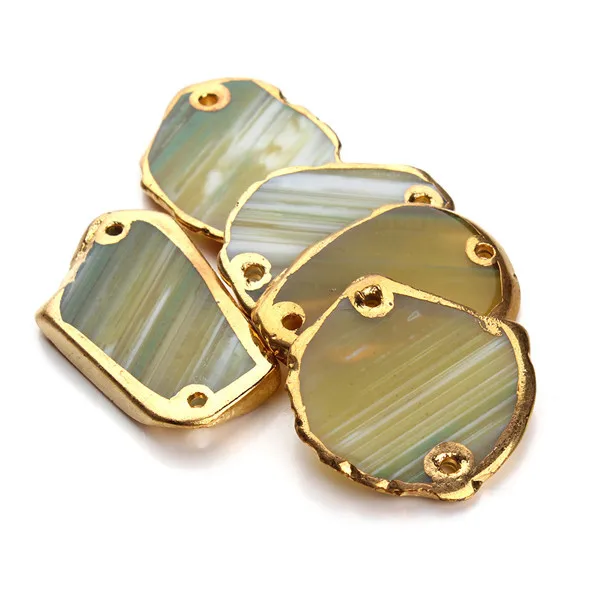 

1pc/lot Fashion irregular Jewelry Natural green stone pendants F2645 (size is different for each pc)