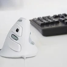 Delux M618 Pro проводная оптическая USB эргономичная Вертикальная мышь, игровая мышь, ПК, ноутбук с измерением сердцебиения#20