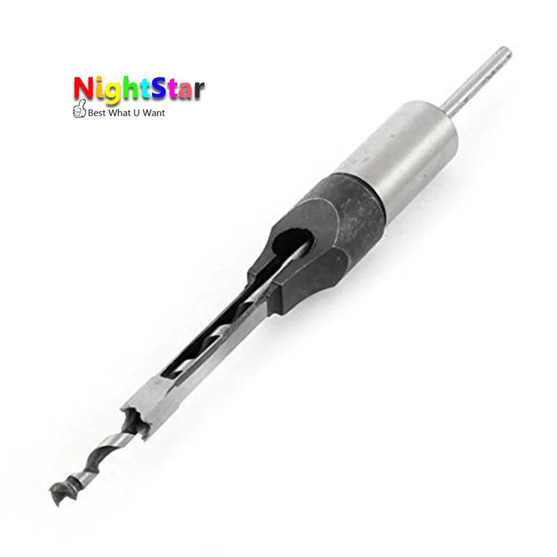 1/4 Inch Square Hole Saw Mortise Chisel Wood Drill Bit with Twist Drill