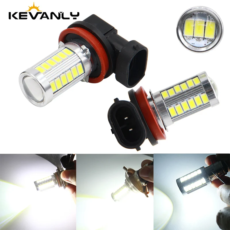 KEVANLY 1 шт. Автомобильная противотуманная фара H8 H11 Led 9005 Hb3 9006 Hb4 H4 H7 1157 P13w H16 5630 33SMD