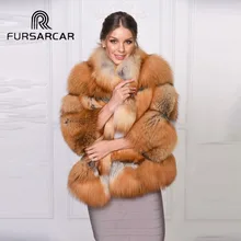 Женская шуба из натурального меха лисы FURSARCAR Роскошная Шуба