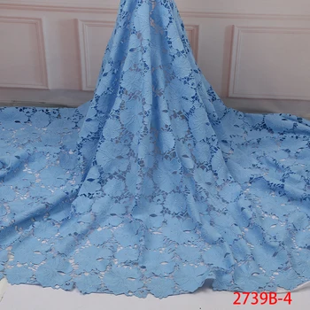 

2019 Dubai Design Embroidery High Quality French Fabric Coloured Laces Fabric Net Embroidered QF2739B-4